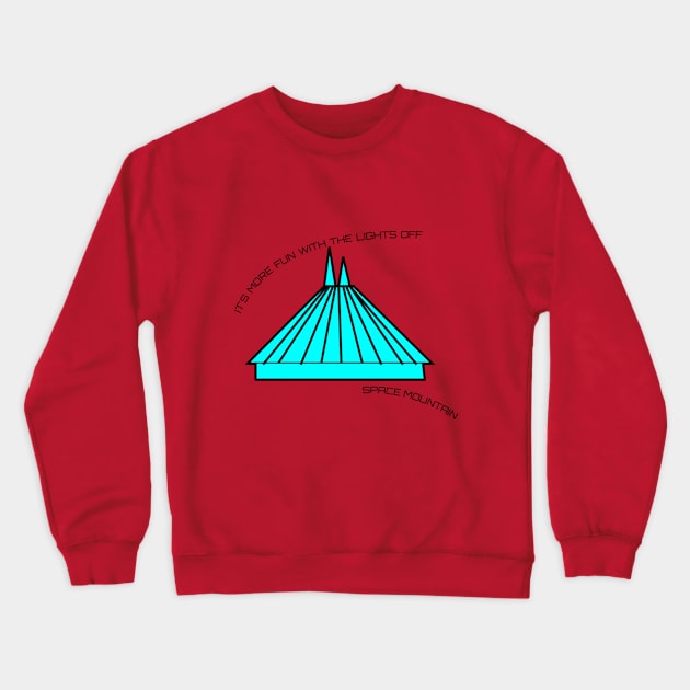 Lights Out Space Mountain Crewneck Sweatshirt by dgsanford1